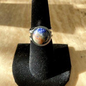 New sodalite gemstone ring